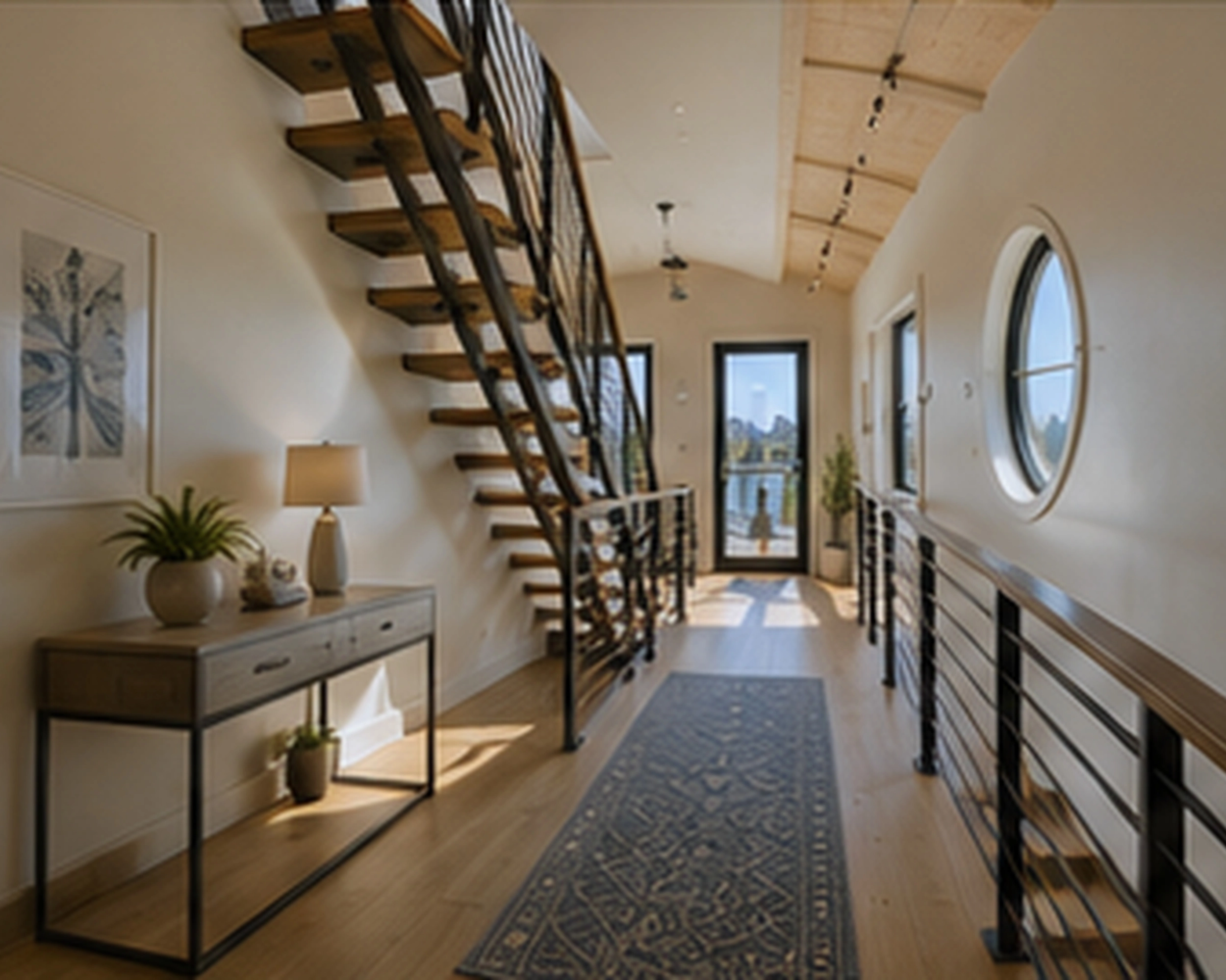 Stairway to upper level
