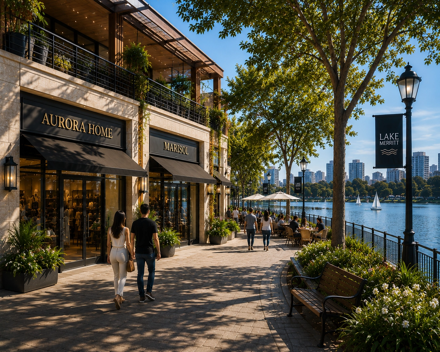 Lake Mall lakeside stores