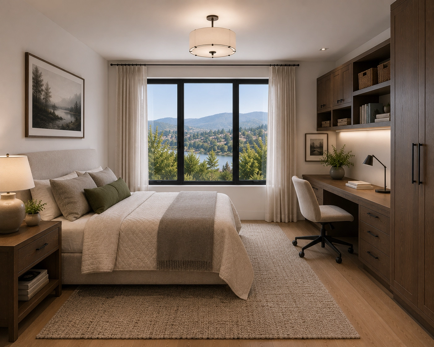 Bedroom with office nook