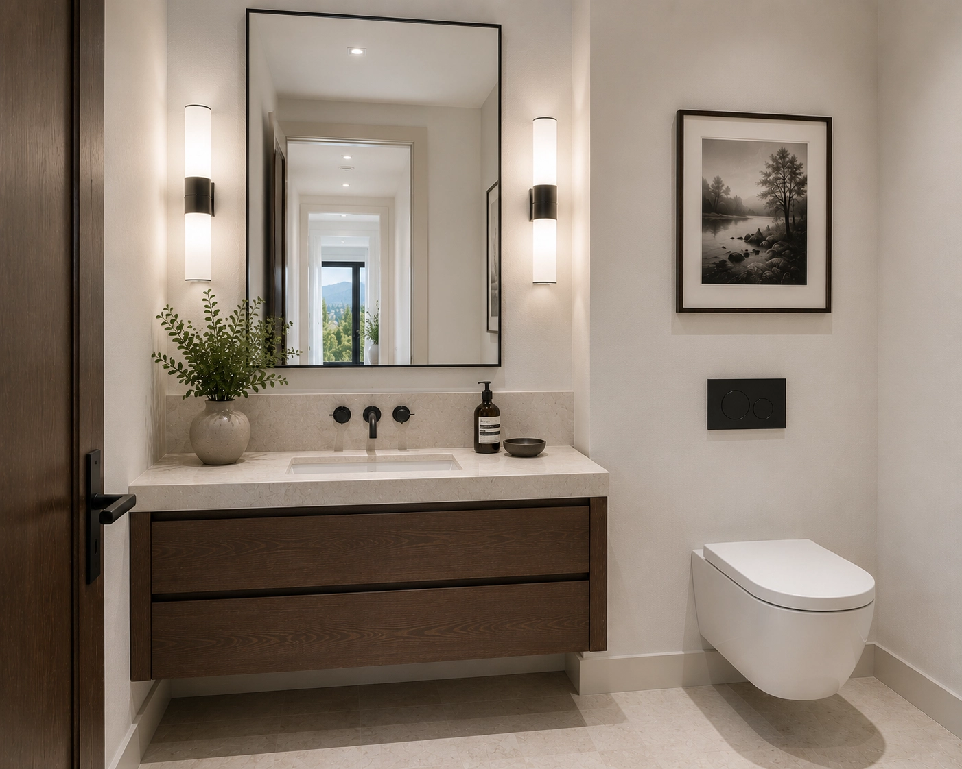 Hall Powder Room
