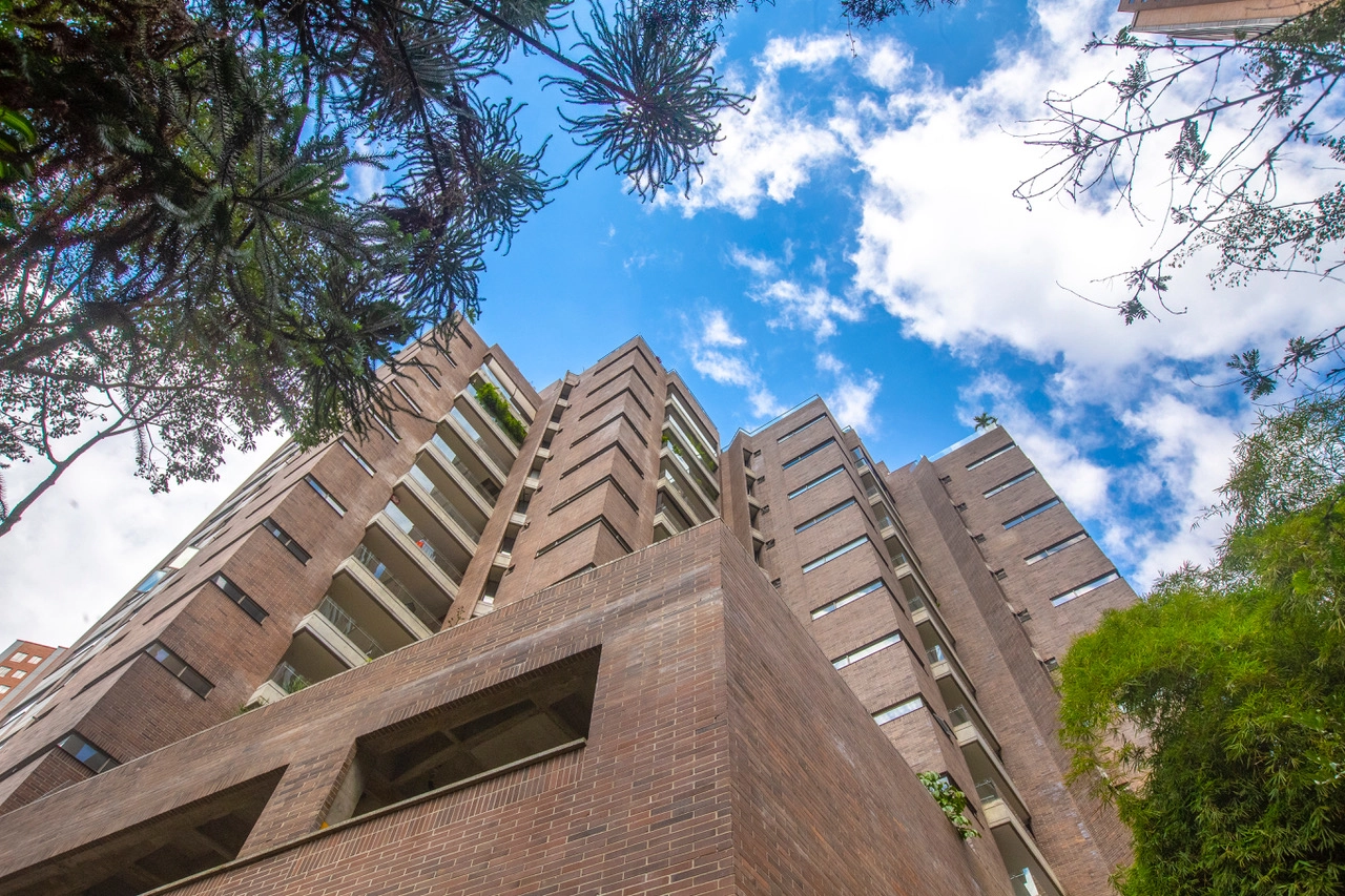 Vertical view of the building